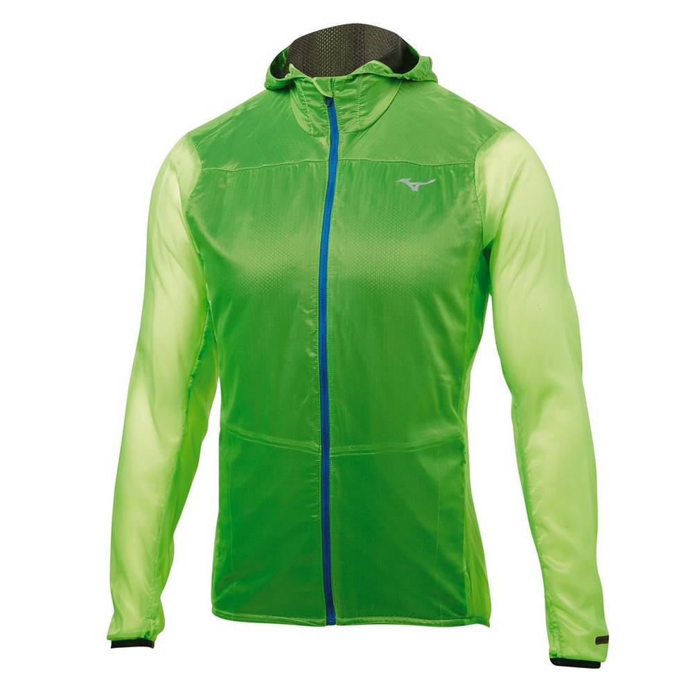 Mens Mizuno Breath Thermo Hoody Jacket Green Philippines (WKQBCU709)